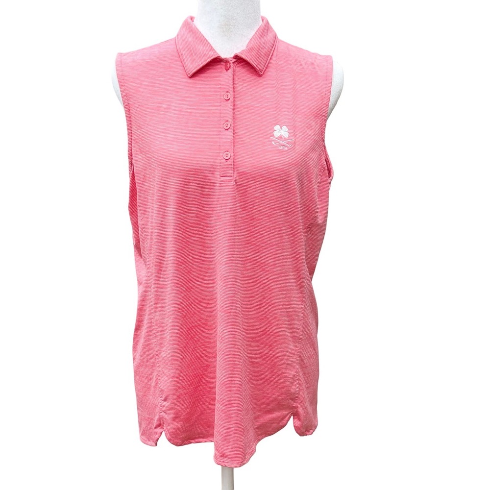 Vineyard Vines Performance Womens Medium Coral Pink Sleeveless Golf Polo Shirt - Picture 10 of 13